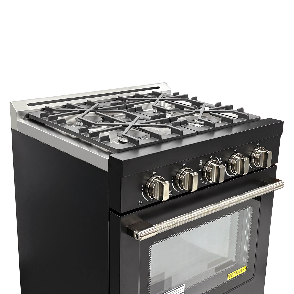 Unique Appliances - Off-Grid 30 in. 4-Burner Waist High Broiler Propane Range in Black - Black
