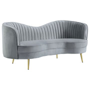 Reigha - Loveseat With Channel Tufted - Gray