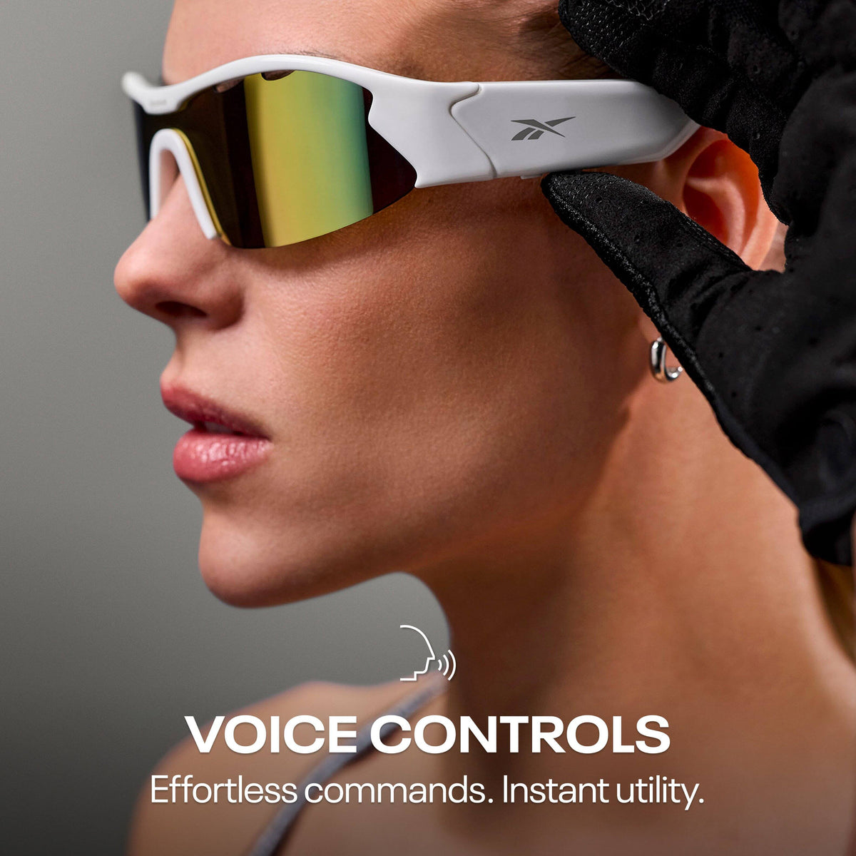 Reebok Flash Smart Eyewear Powered by Lucyd - White/Iridescent