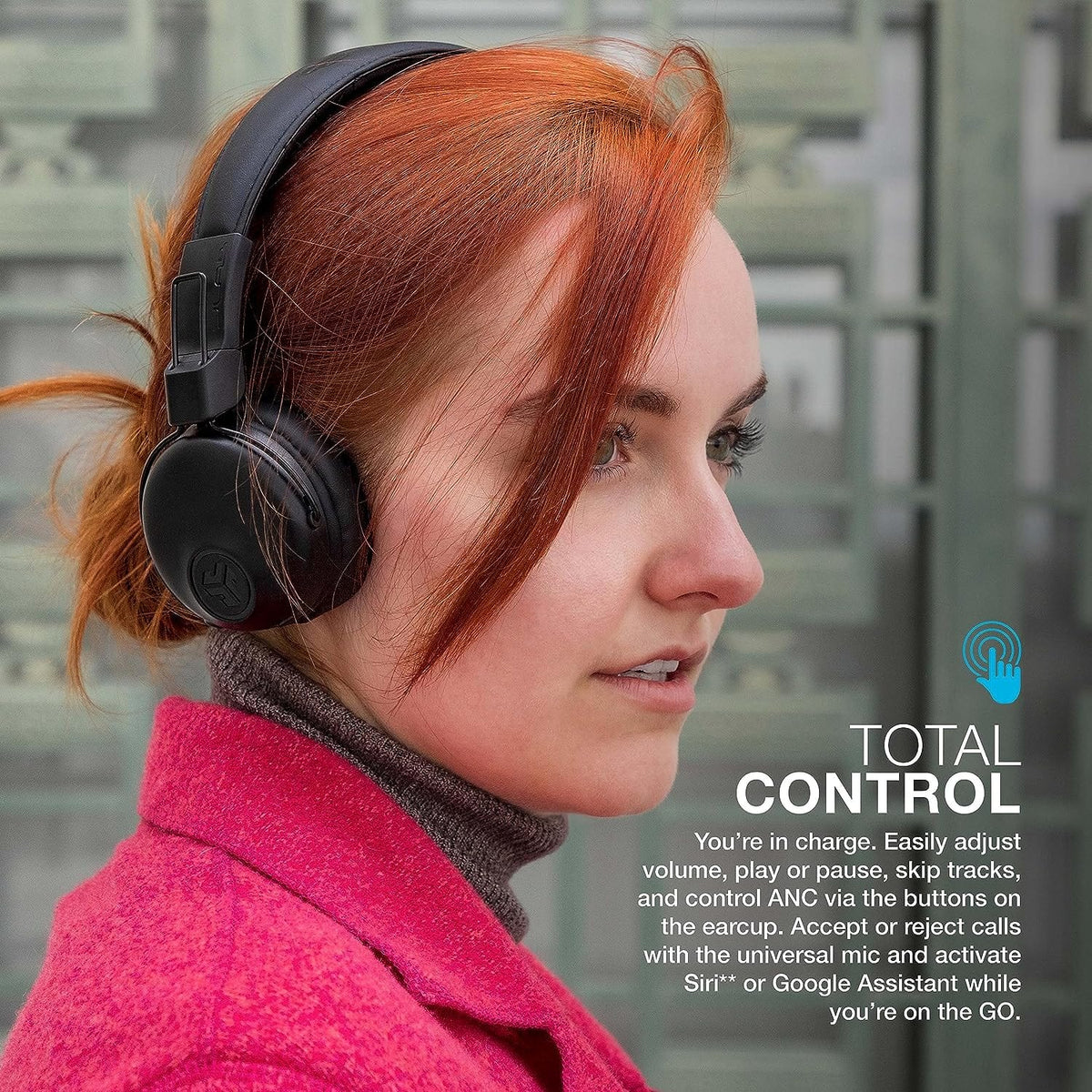 JLab - Studio Wireless On-Ear Headphones - Black