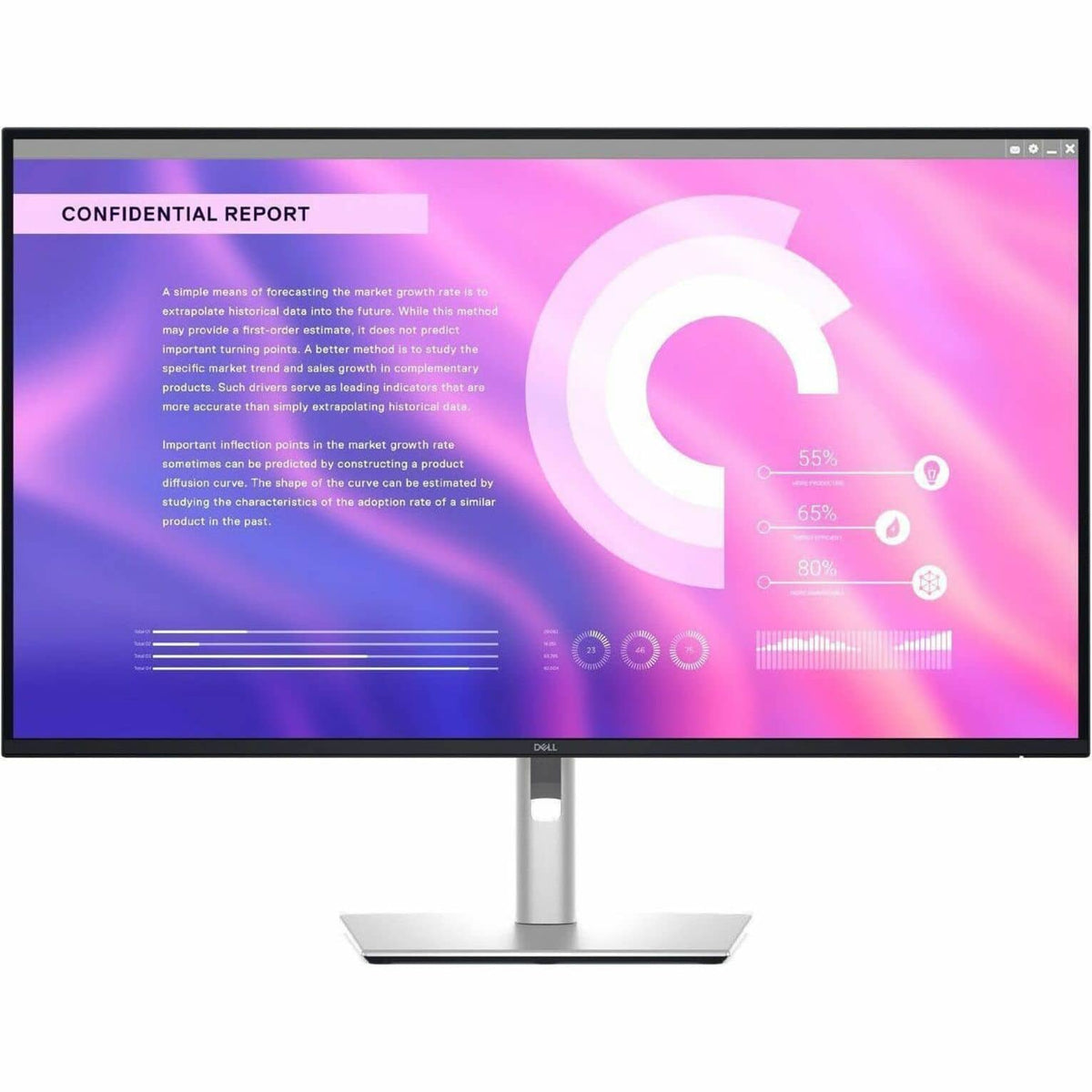 Dell - Pro Plus 31.5" IPS LED 100Hz Monitor (USB, HDMI) - Black, Gray, Dual Color