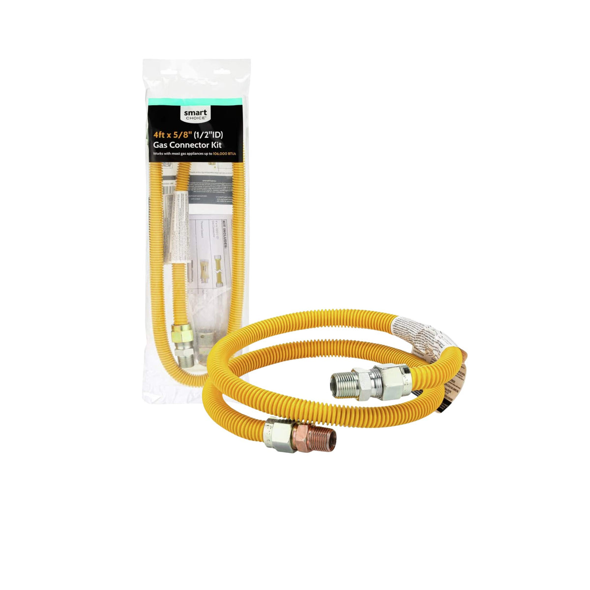 Smart Choice - 4’ X 5/8” Gas Connector Kit
