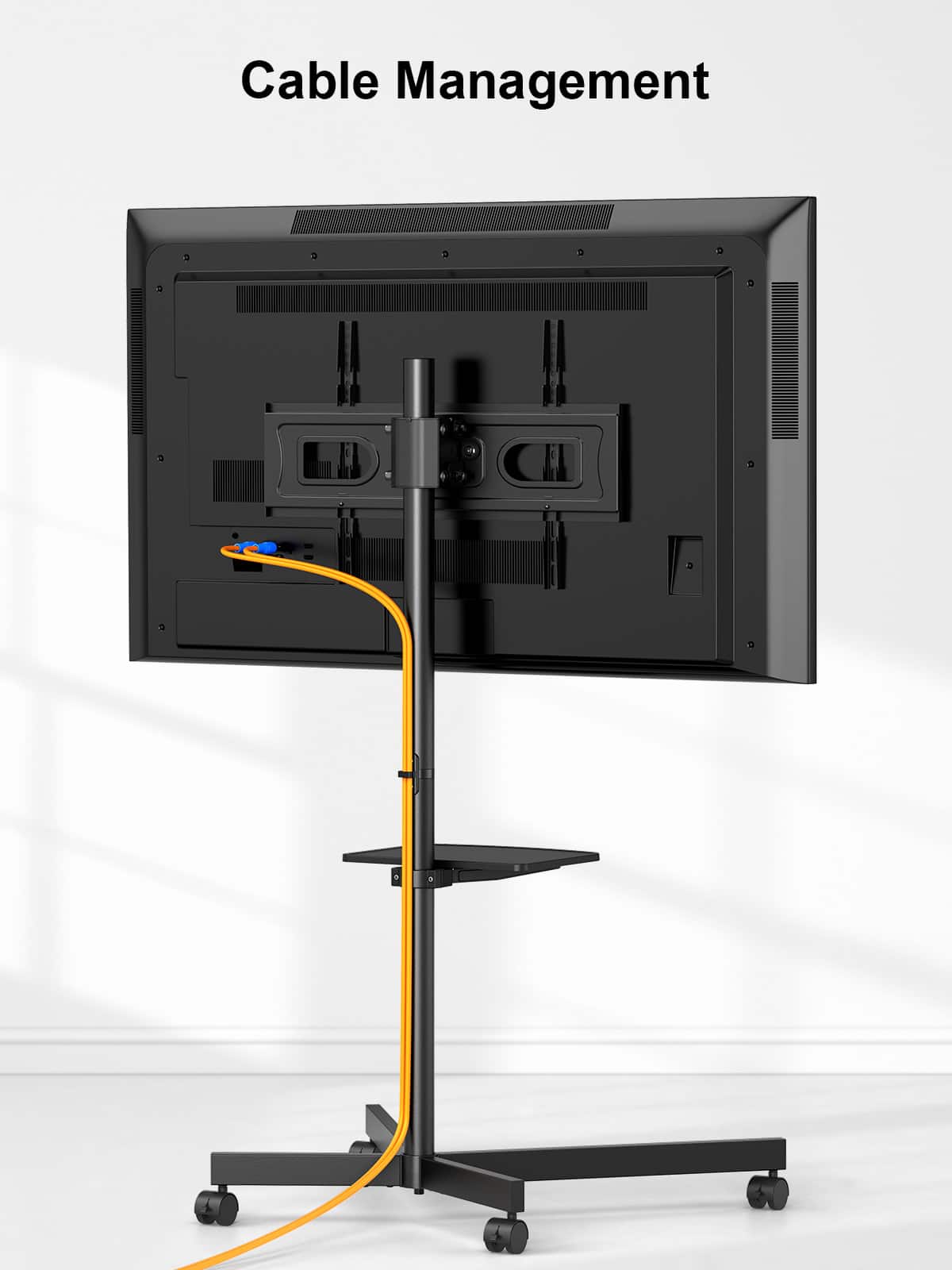 ErgoAV - 32″-55″ TV Cart - Black