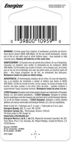 Energizer - 357/303 Batteries (1 Pack), Button Cell Batteries