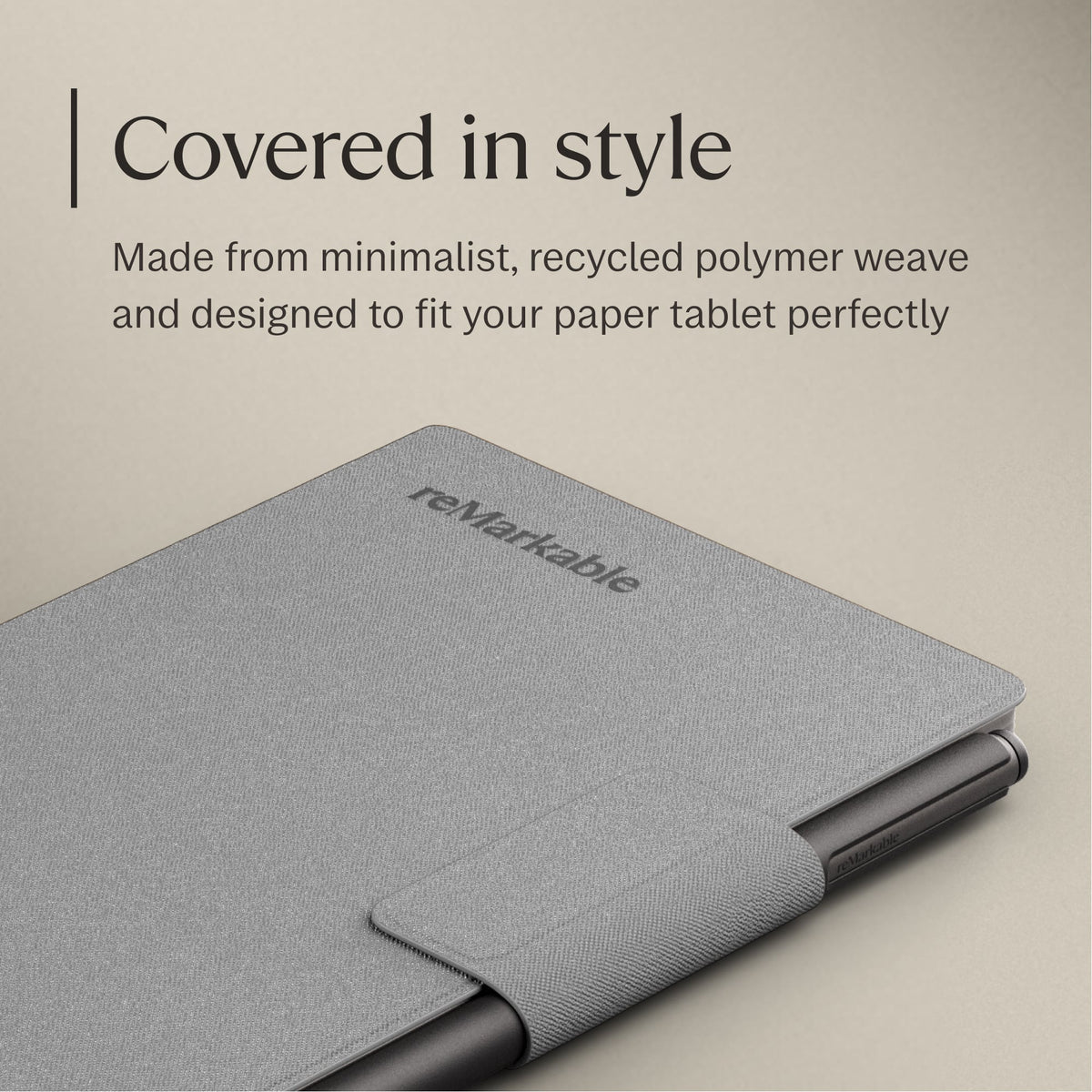 reMarkable - Paper Pro Move - Polymer weave Book Folio for your 7.3'' paper tablet - Gray