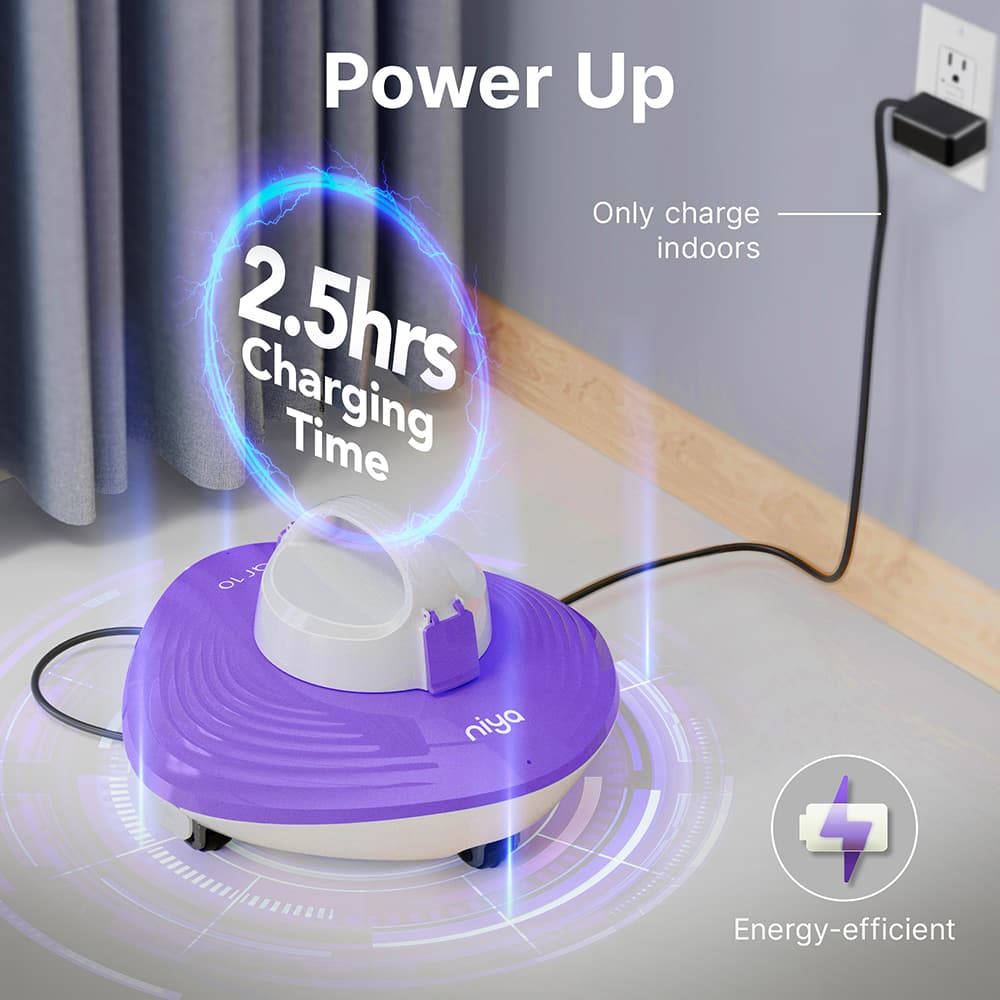 Niya - Sonar 10 Cordless Robotic Pool Vacuum Cleaner from the Creators of Dolphin, Auto-Docking