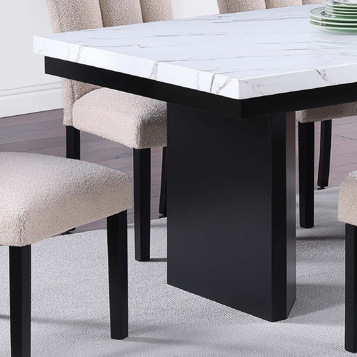 Mesa de comedor para cocina - Negro / Blanco