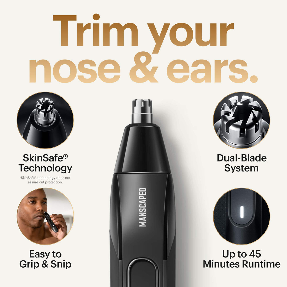 Manscaped - Weed Whacker 2.0 Nose Hair Trimmer - Black