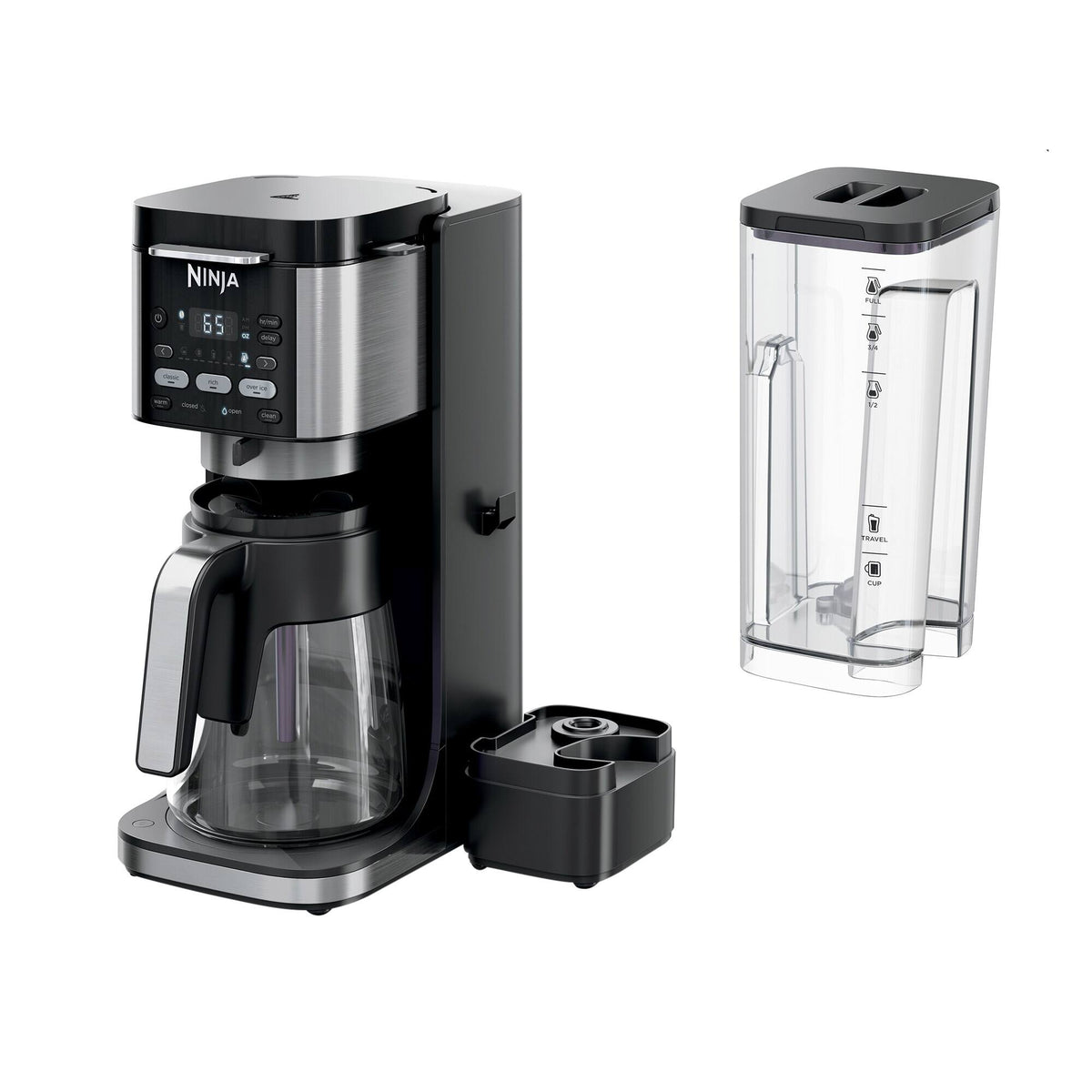 Ninja - Refurbished DualBrew XL Hot & Iced Coffee Maker, Single-Serve, Compatible with K-Cups & 14-Cup Drip Coffee Maker - Stainless Steel