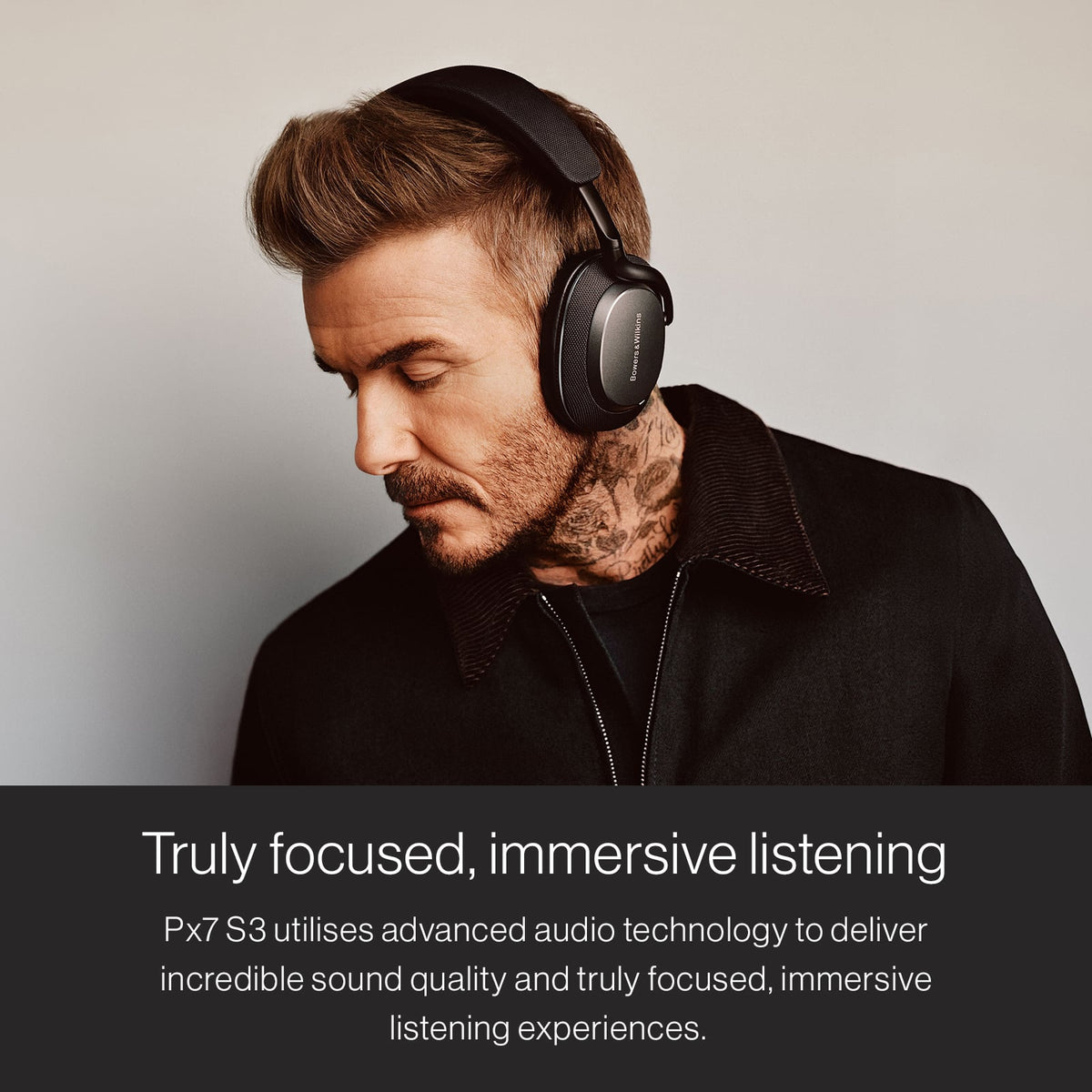 Bowers & Wilkins - Px7S3 Bluetooth Noise Cancelling Over-the-Ear Headphones - Indigo Blue