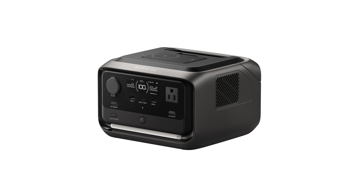 EcoFlow - River 3 Plus (Wireless) Portable Power Station (286 Wh Capacity) - Black
