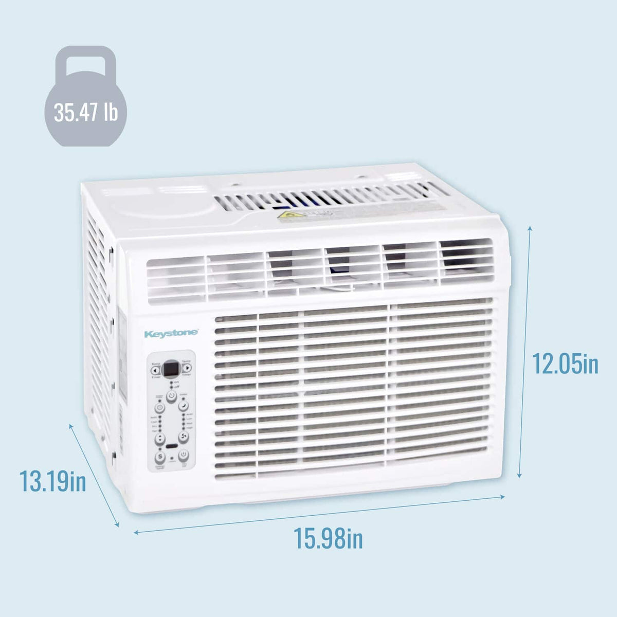 Keystone - 150 Sq. Ft 5,000 Cooling BTU Window Air Conditioner - White
