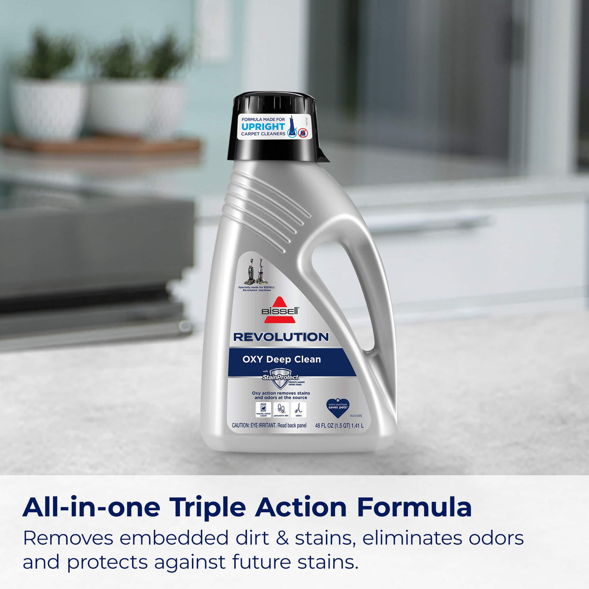 BISSELL - Revolution Formula with OXY for Upright Carpet Cleaners (48 oz.) - Silver