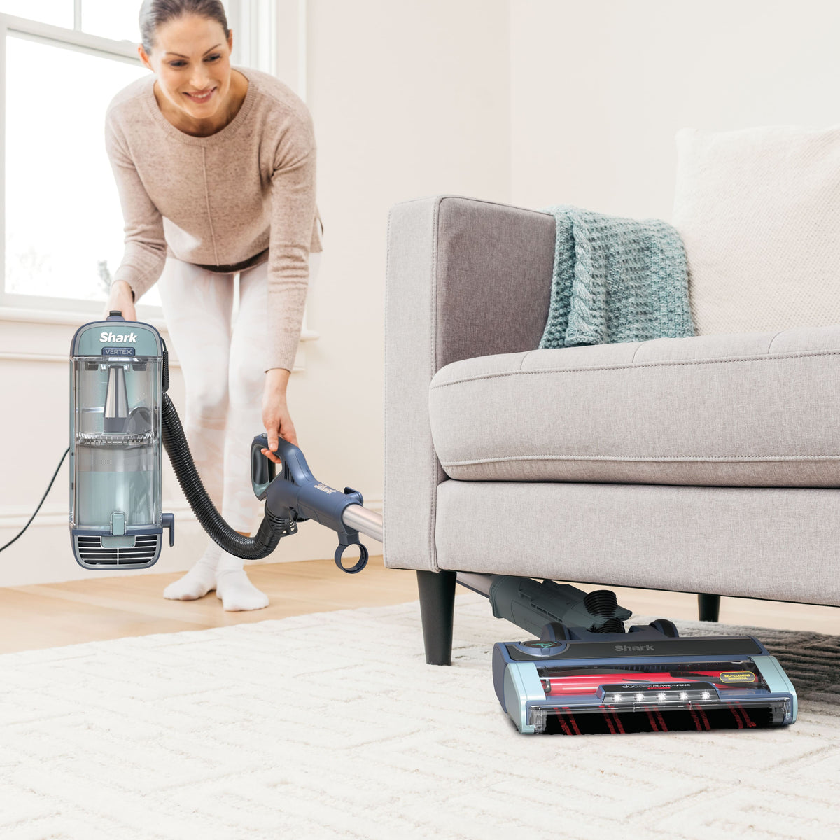 Shark - Vertex Pet Powered Lift-Away Upright Vacuum - Hawaiian Grey