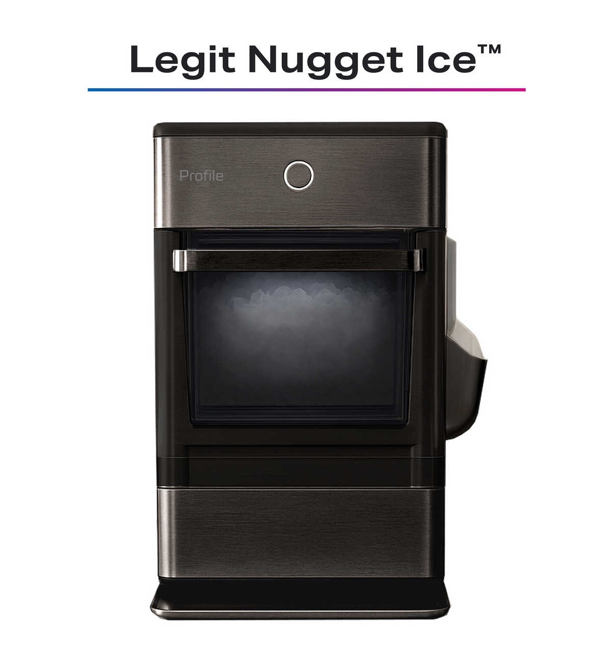 GE Profile - Opal Nugget Ice Maker with Rapid Ice Production - Black Stainless Steel