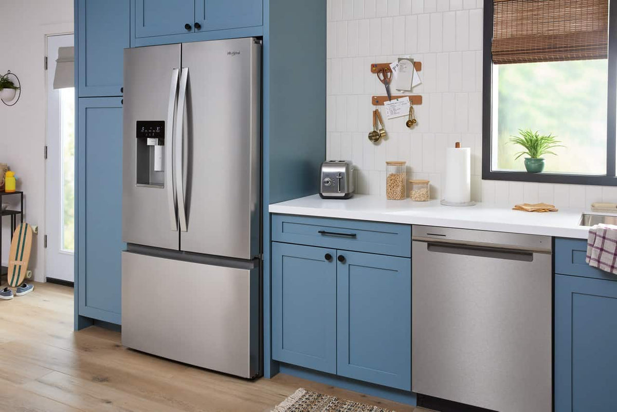 Whirlpool - 36 in. Wide 23 cu. ft. French Door Refrigerator with Dual Ice Makers - Fingerprint-Resistant Stainless Finish
