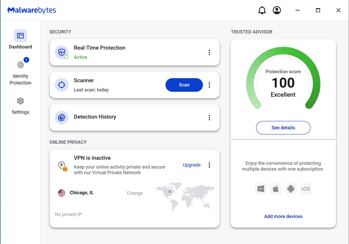Malwarebytes - Premium (5-Devices) - Android, Apple iOS, Chrome, Mac OS, Windows