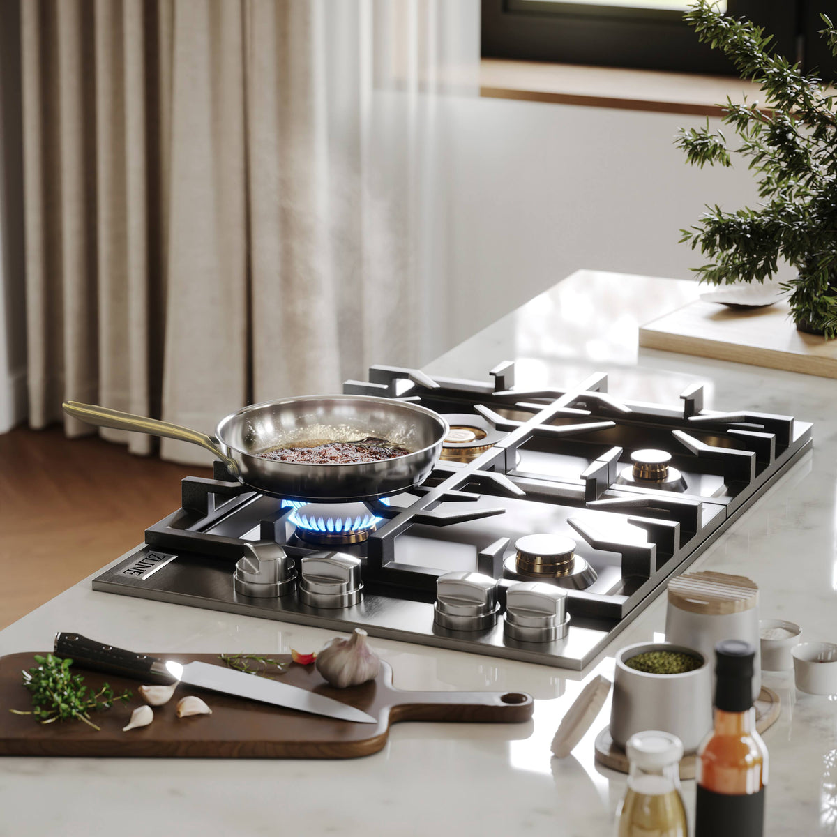 ZLINE - 30 in. Wide 4 Burner Gas Cooktop with  (RC-BR-30-PBT) - Black