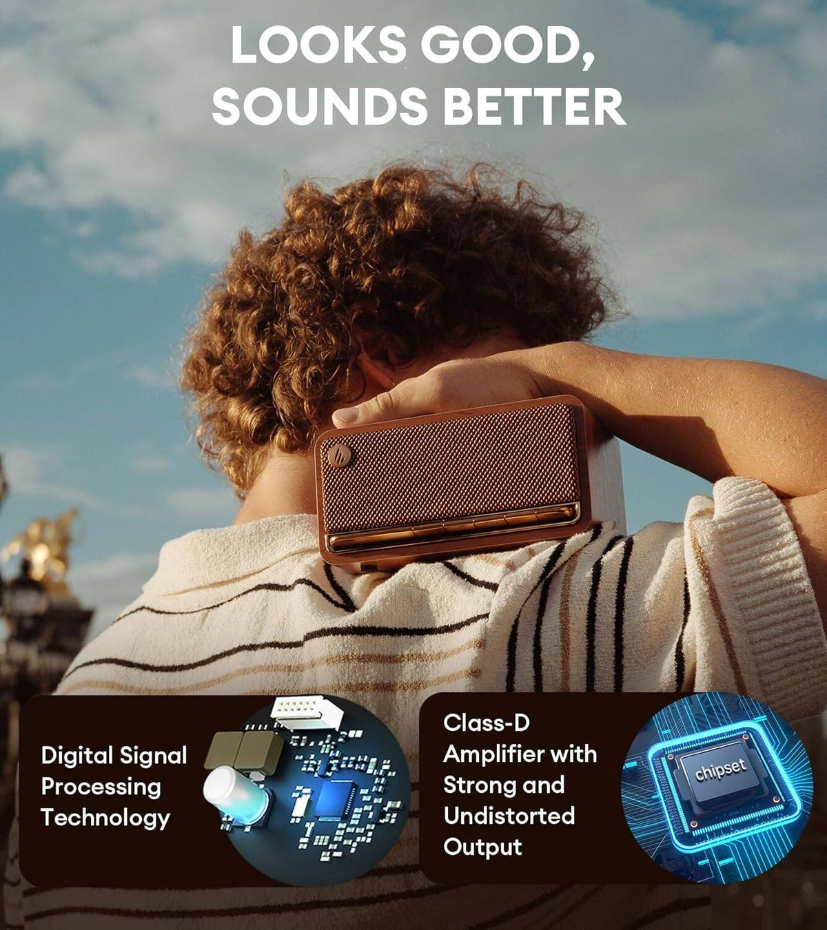 Edifier - MP230 Portable Bluetooth Speaker - Wood