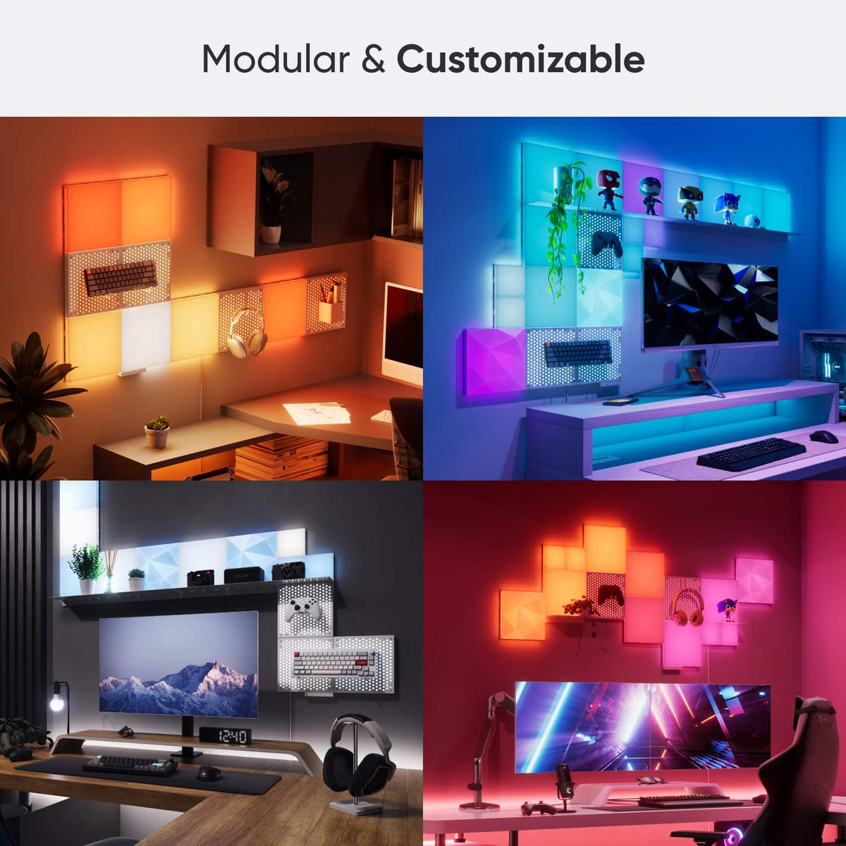 Nanoleaf - Blocks Combo Smarter Kit - Smart LED Wall Light Panels - Multicolor