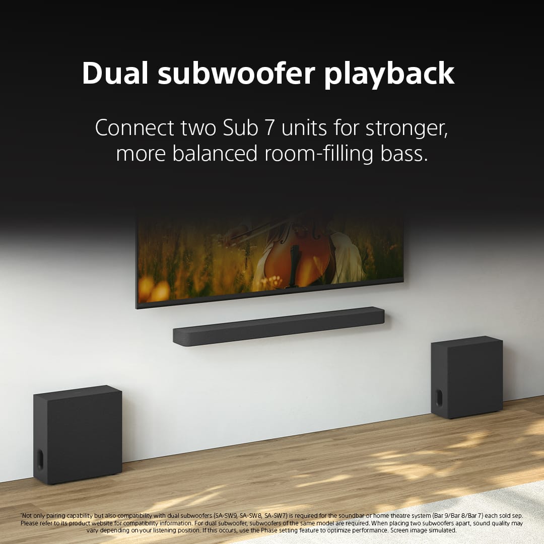 Sony - BRAVIA Theater Sub 7 Wireless Subwoofer - Black
