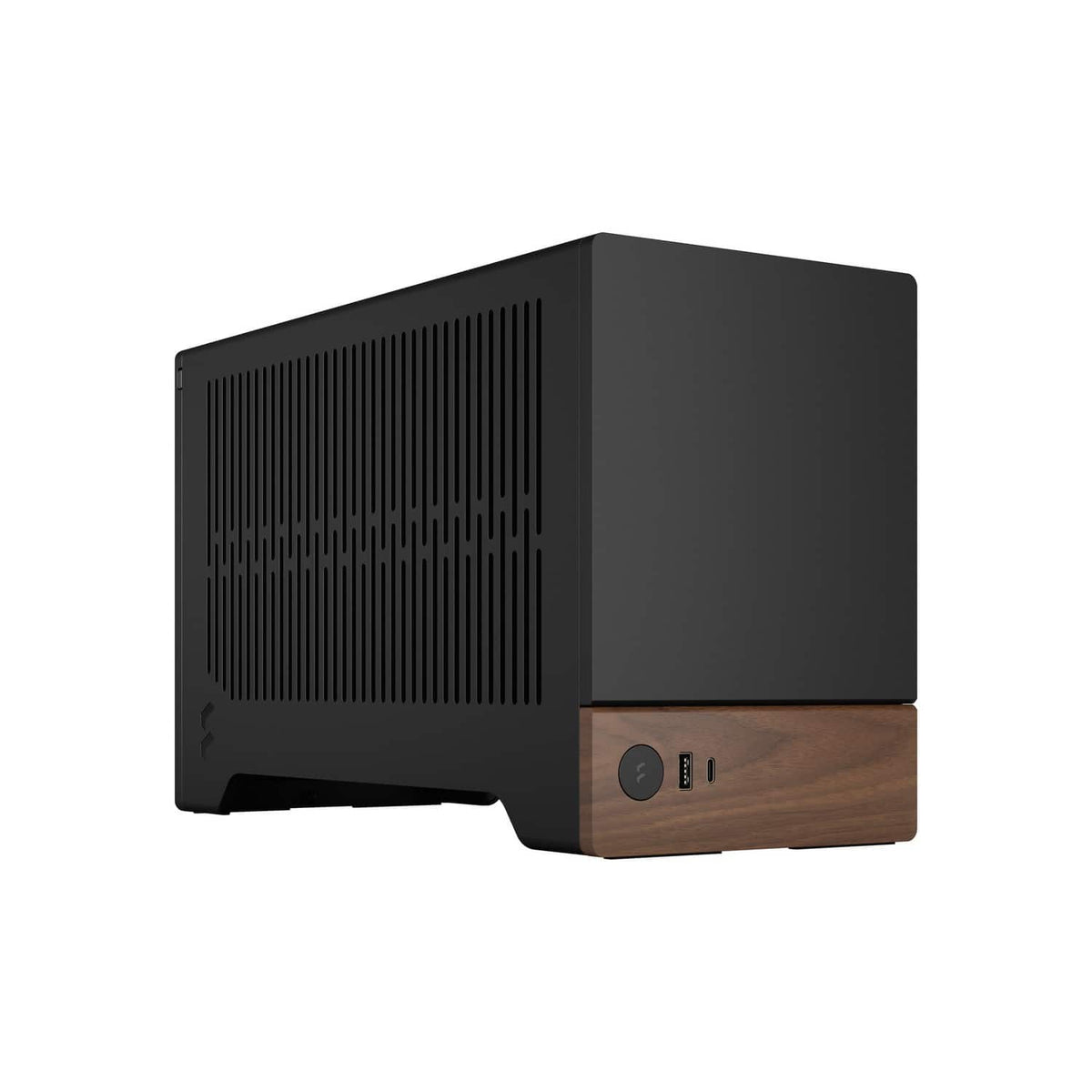 Fractal Design - Terra Graphite with PCIe 4.0 Riser Mini-ITX Small Form Factor PC Case - Black