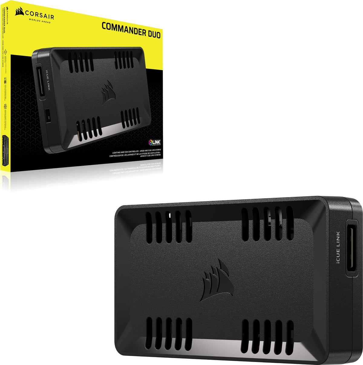 CORSAIR - Commander Duo Lighting and Fan Controller – ARGB and iCUE LINK Hybrid - Black