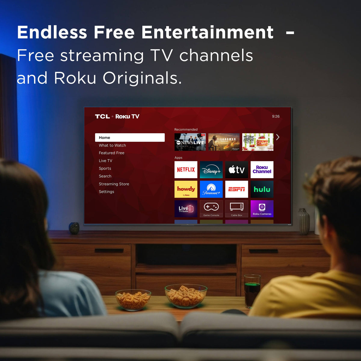 TCL - 55" Class S-Series 4K UHD HDR LED Smart TV with Roku TV (2026)