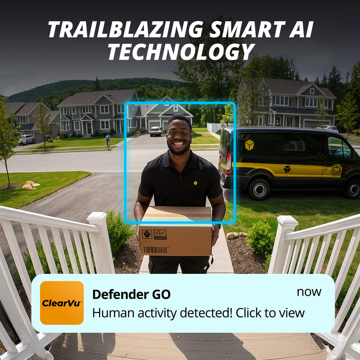 Defender - GO 2K AI POWERED Plug-in Power Indoor/Outdoor Home Security, Baby & Pet Camera - 3 Pack - White