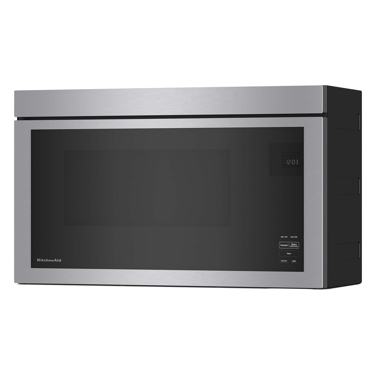KitchenAid - 1.1 Cu. Ft. Over-the-Range Microwave with Flush Built-in Design and PrintShield Finish - Stainless Steel