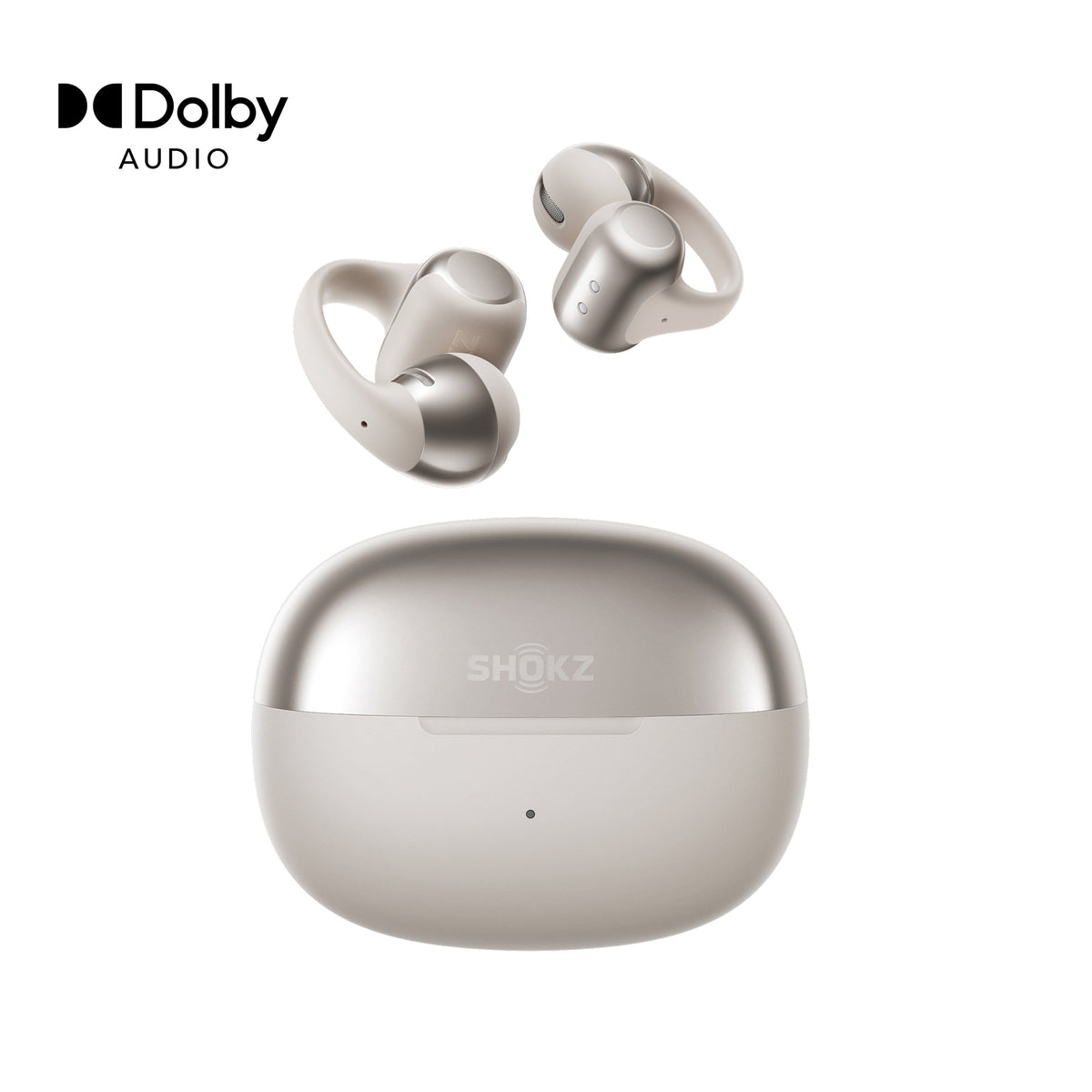 Shokz - OpenDots ONE Open-Ear Clip-On True Wireless Bluetooth Earbuds - Gray