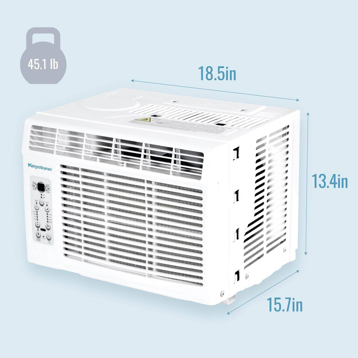 Keystone - 6,000 BTU 115V 250 Sq. Ft. Window Air Conditioner with Remote - White