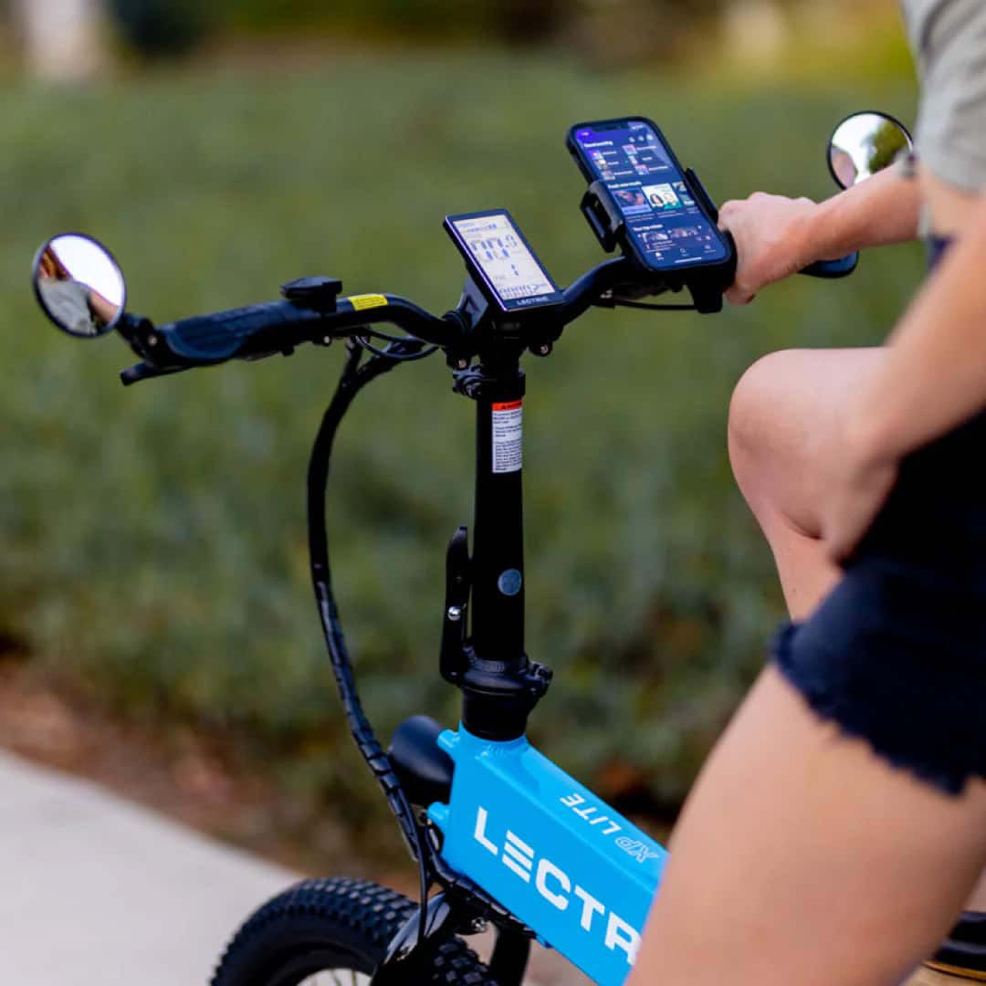 Lectric eBikes - Handlebar Mirrors (Pair) Compatible with Most eBikes & Standard Bikes - Black