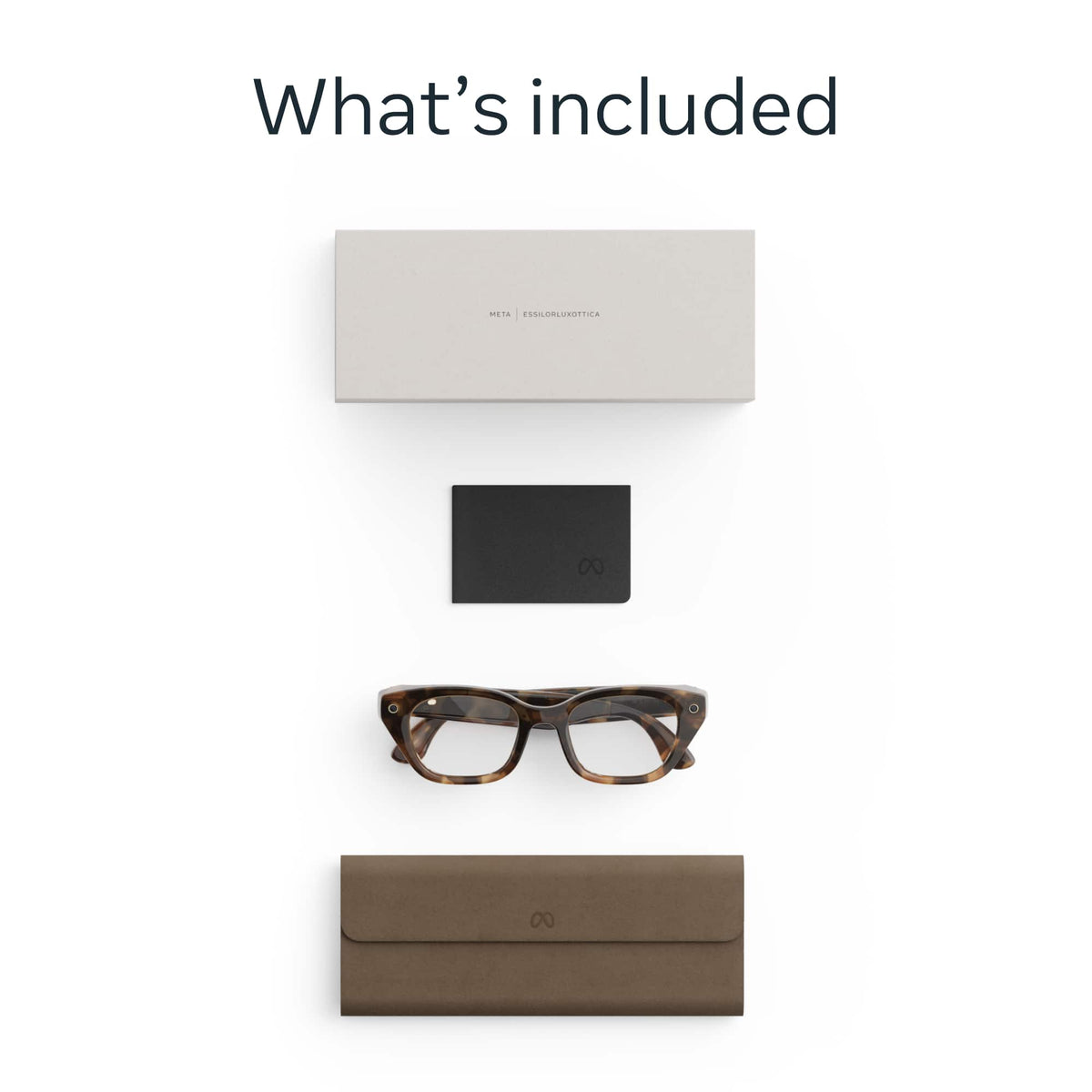 Meta - Glasses Capri, Smart Frame, AI Glasses with Camera - Clear Lenses - Espresso Tortoise