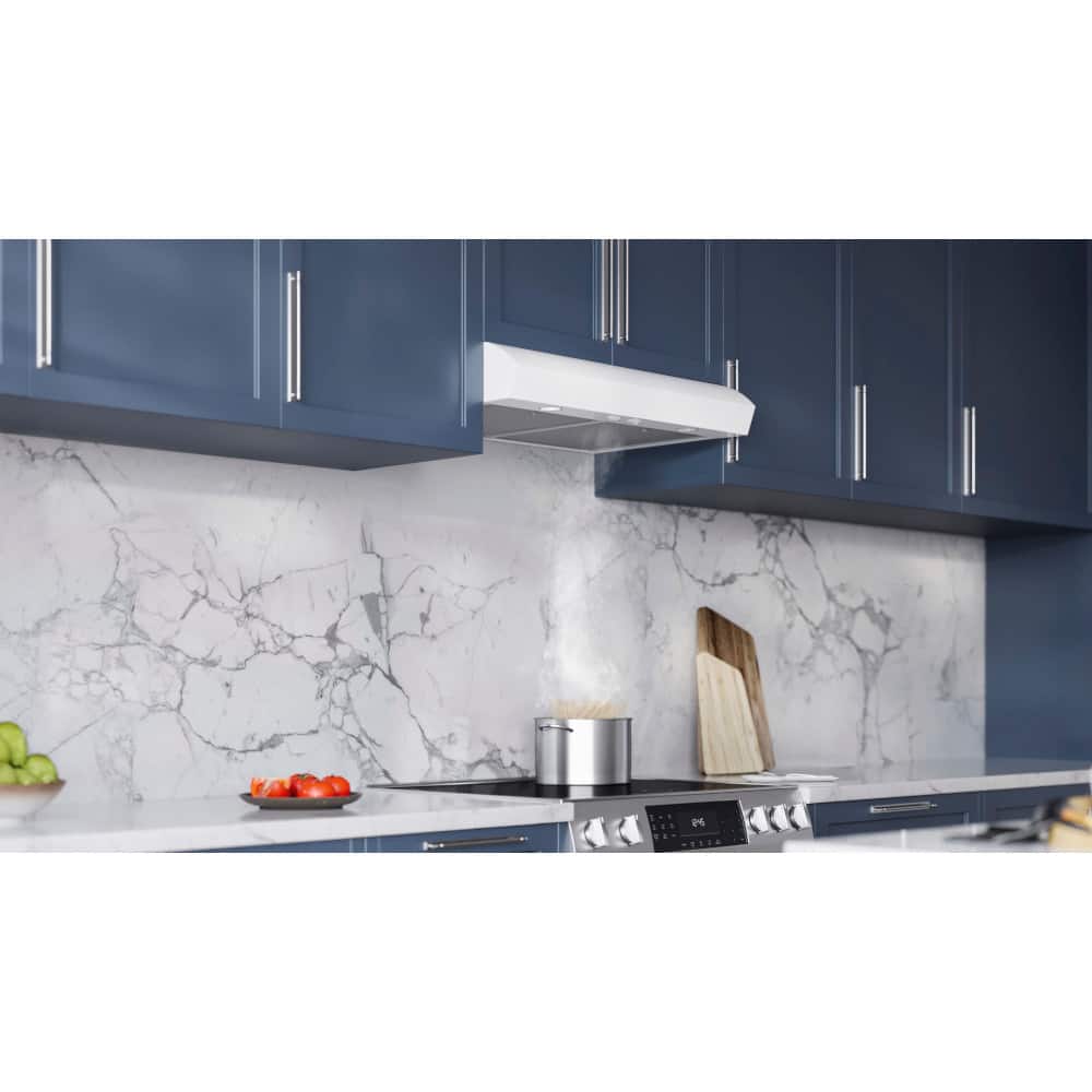 Broan - 30 inches - Convertible - Under cabinet Range Hood - White