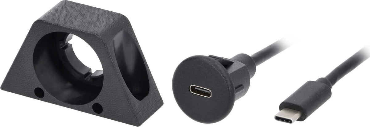 Metra - 1' Male USB 4.0 Type-C to Female USB 4.0 Type-C Extension Cable - Black
