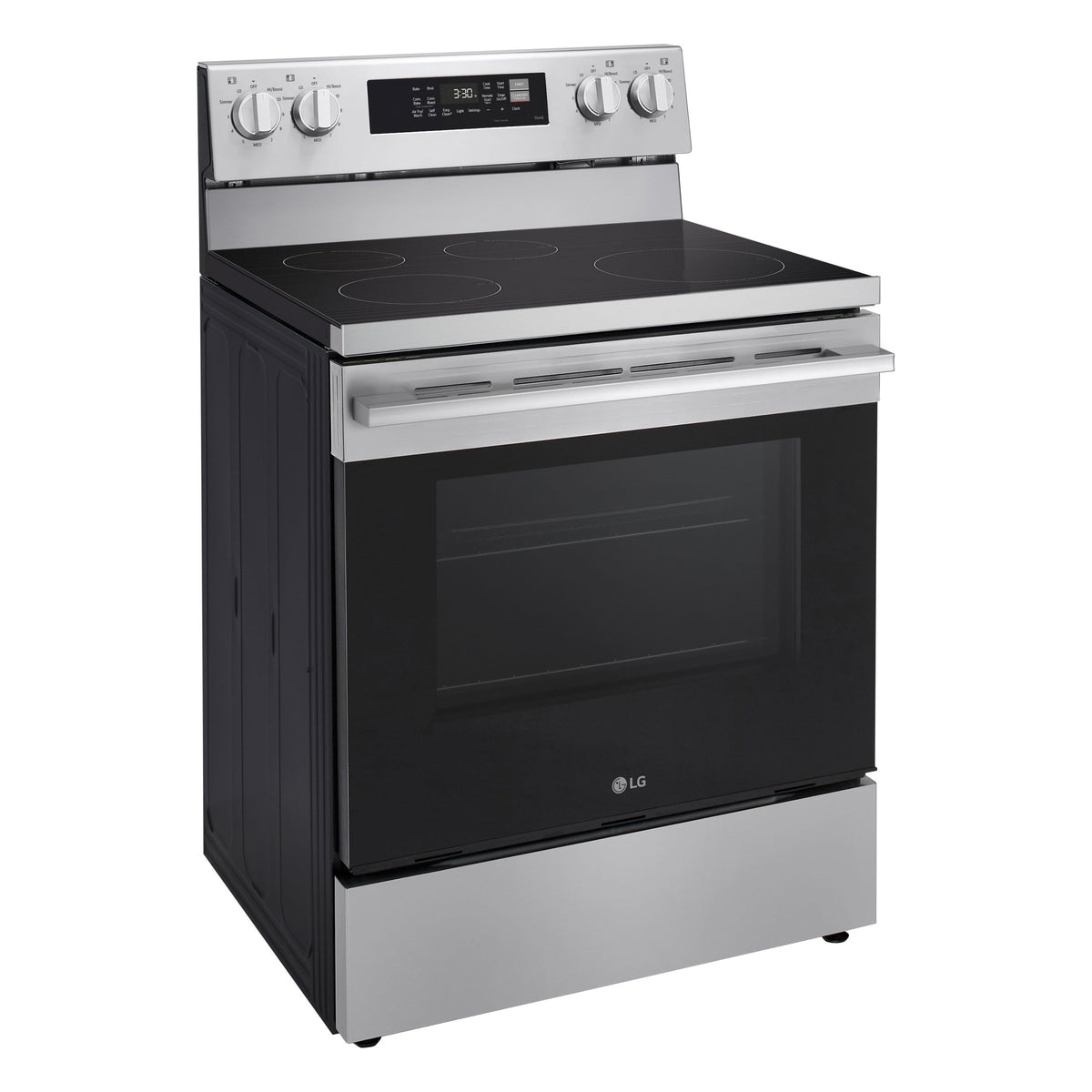 LG - 30-in 6.3 Cu. Ft. Freestanding Electric Induction True Convection Smart Range with 4 Elements, Air Fry and EasyClean - Stainless Steel