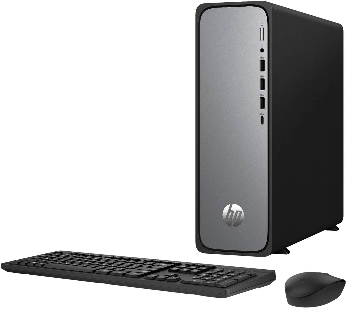 HP - OmniDesk Slim Desktop - Intel Core i3-13100 2023 - 8GB DDR5 Memory - 256GB SSD - Meteor Silver