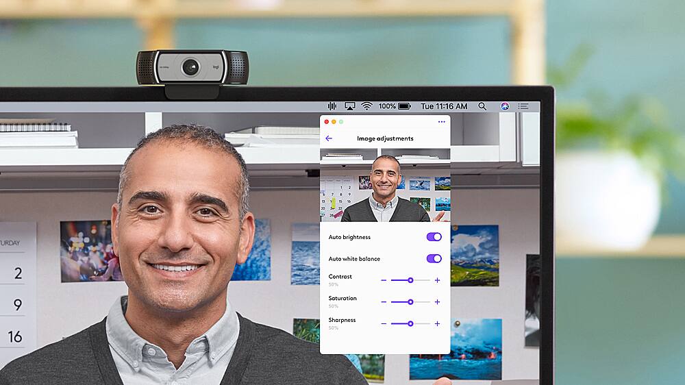 Logitech - C930e Full HD 1080p Business Webcam - Black