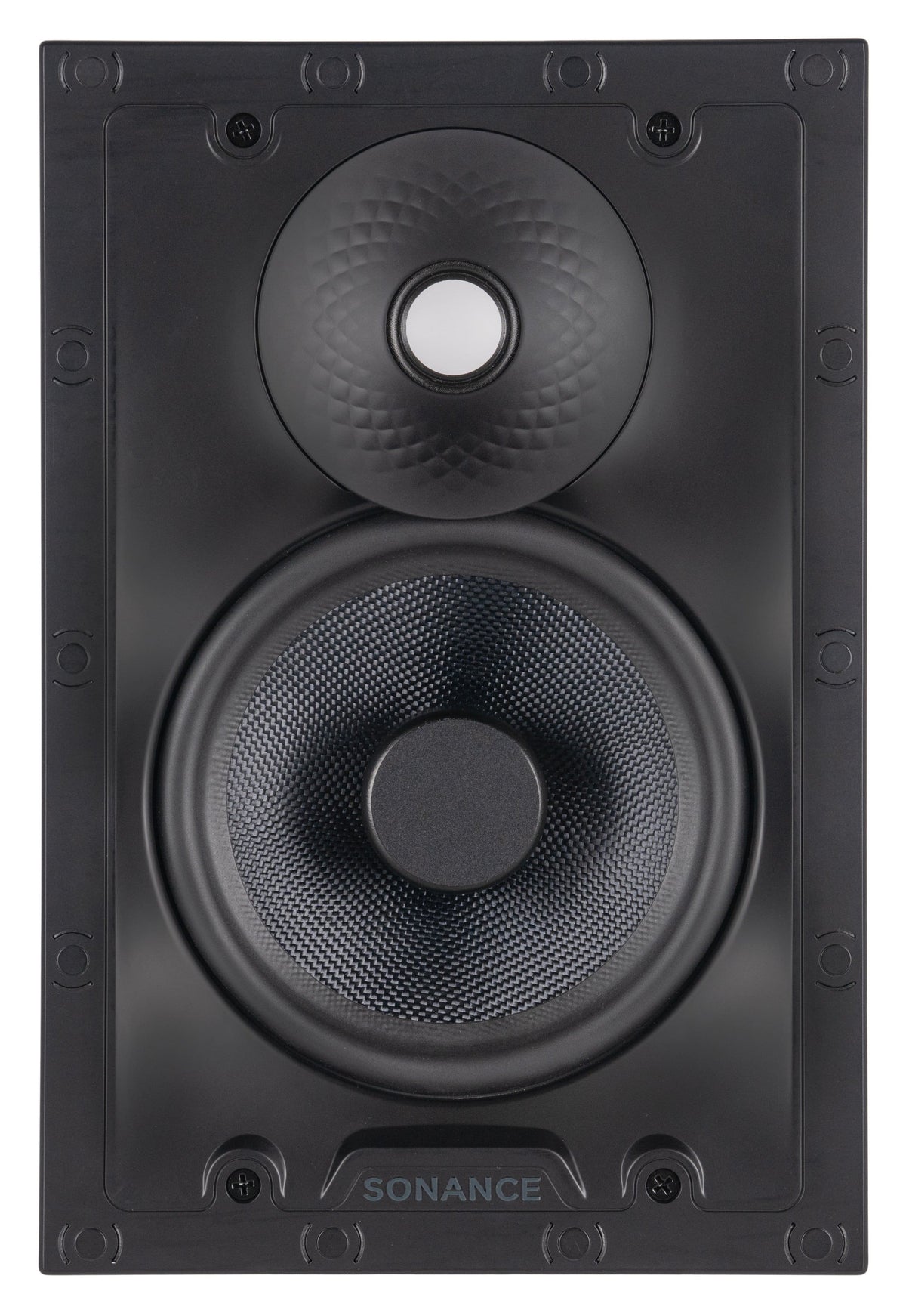 Sonance - VX66 TL RECTANGLE SINGLE SPEAKER - Visual Experience Series 6.5" 2-Way Thinline In Wall Speaker (Each) - Paintable White