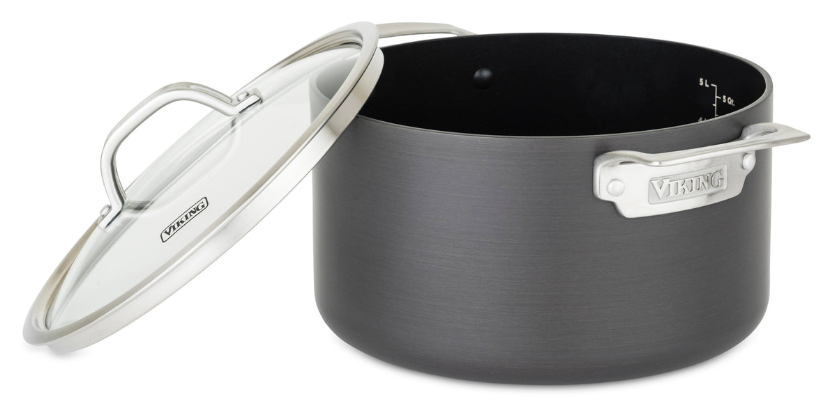 Viking - Hard Anodized Nonstick 6 Qt. Covered Dutch Oven - Black