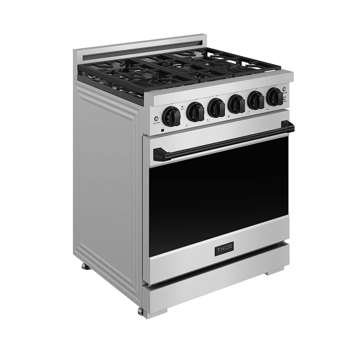 Gordon Ramsay Series by Thor Kitchen 4.55 Cu. Ft Freestanding Liquid Propane Gas Range with Black Hardware - Stainless Steel