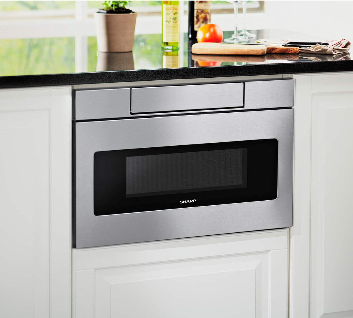 Sharp - 1.2 Cu. Ft. Built-in Microwave Drawer with Sensor Cooking - Stainless Steel