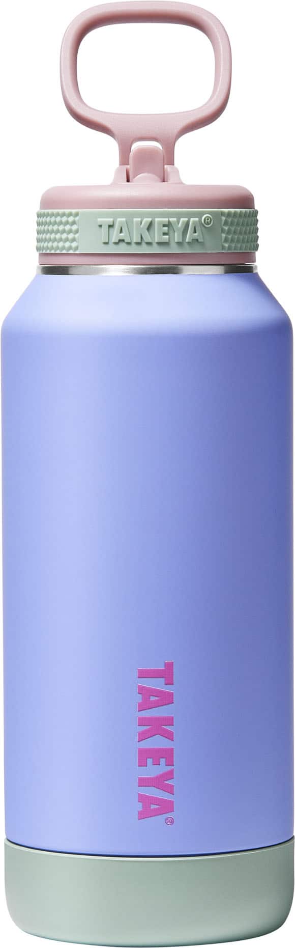 Takeya - Sport 32-oz. Soft-Touch Leakproof Water Bottle with Straw Lid - Grape Jelly