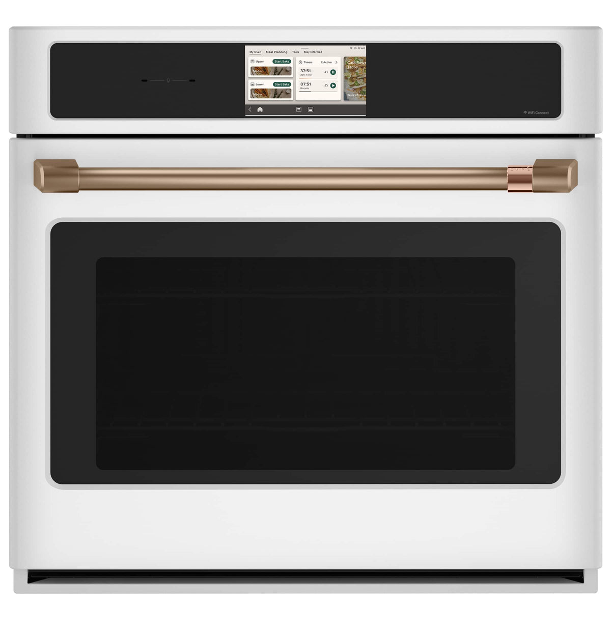 Café - 30" Smart Built-In Single Convection Wall Oven with Air Fry and Precision Cooking Modes - Matte White