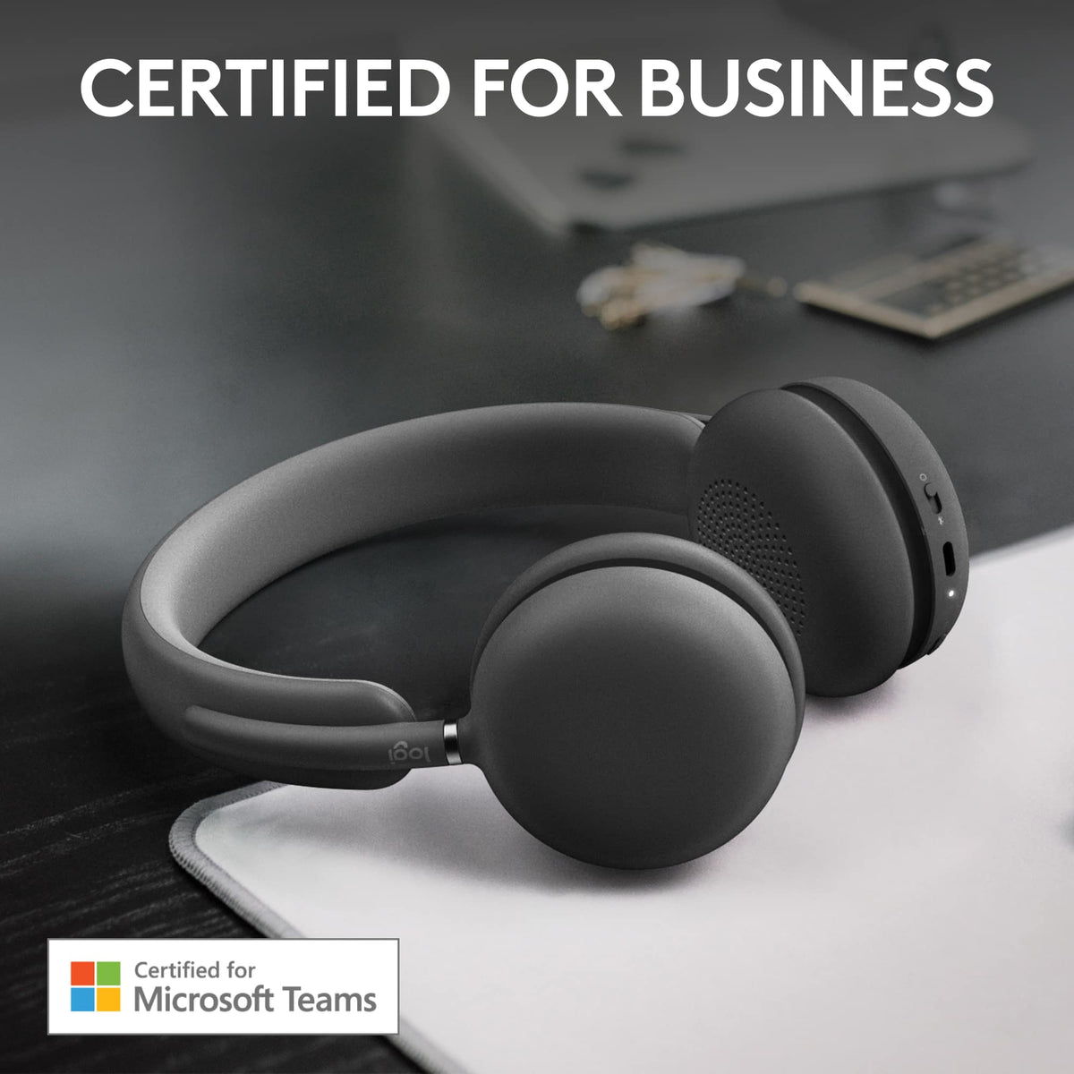 Logitech - Zone Wireless 2 Premium Noise Canceling Headset, Certified for Microsoft Teams over Native Bluetooth - Graphite