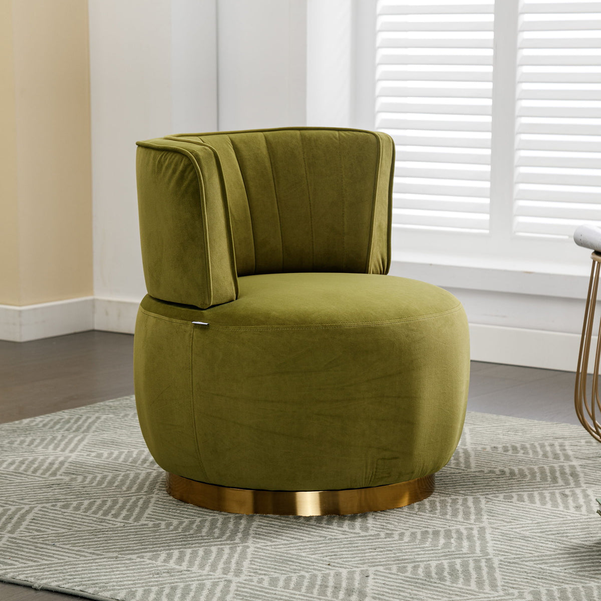 360 Degree Swivel Cuddle Barrel Accent Sofa Chair