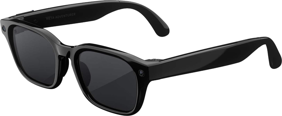 Meta - Adventurer Large - AI Glasses - Smart Features like 12MP Camera, Live Translate - 8+ Hour Battery- Polarized Grey Lenses - Classic Black