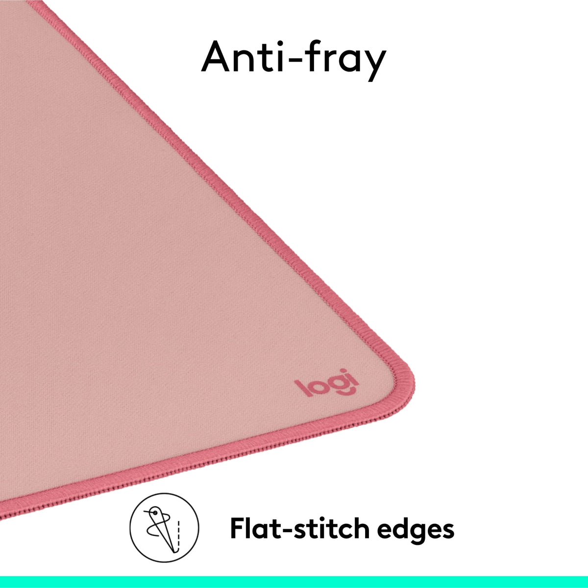 Logitech - Desk Mat Studio Series Extended Mouse Pad with Spill-resistant Durable Design (Large) - Darker Rose