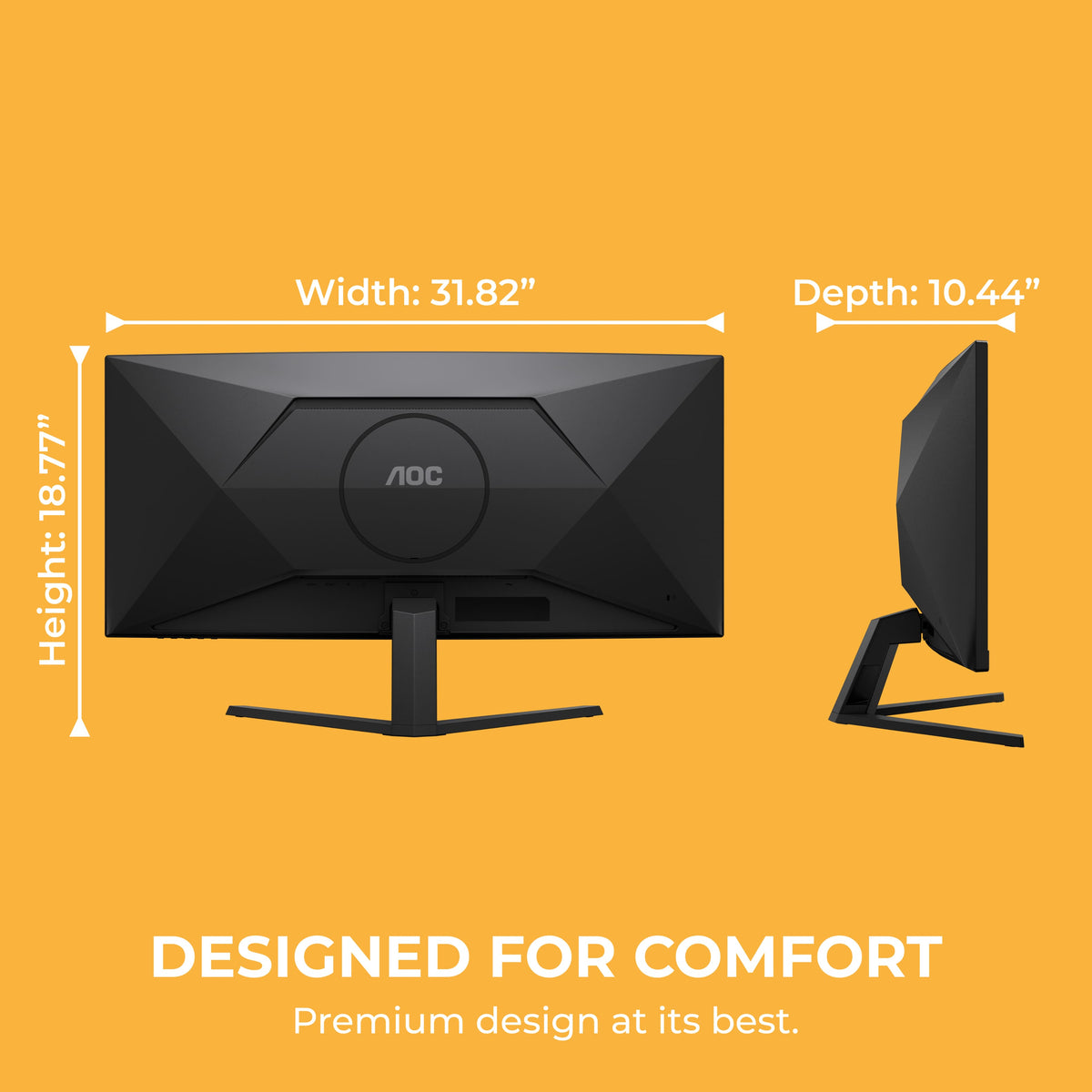 AOC - CU34B3E 34" UltraWide Curved VA Panel, LED, WQHD Monitor - Black